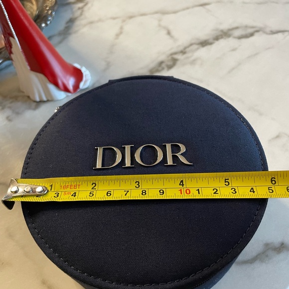 DIOR Beauty Vanity Case Round Makeup Bag With Mirror NEW! - Picture 5 of 7